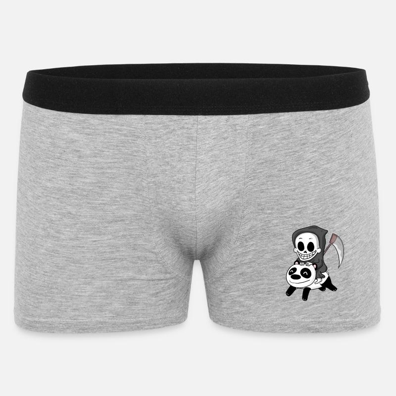 Grim Reaper Panda - Men's Boxer Shorts - heather grey