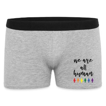 Mois de la fierté - Nous sommes tous humains - Boxer Homme - gris chiné - Devant