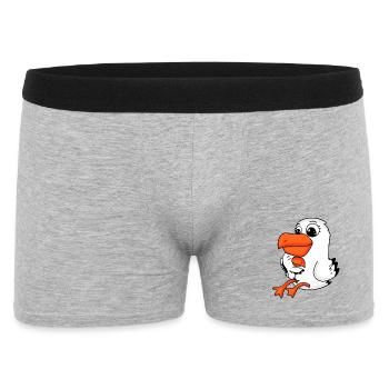 Möwe Familie - Möwe mit Baby - Männer Boxer Shorts - Grau meliert - Vorne