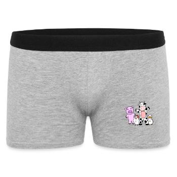 Cute animals for children - Farm - Men's Boxer Shorts - heather grey - Front