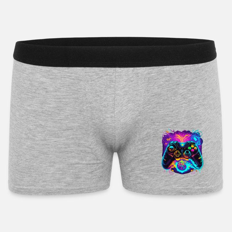Power Graffiti Gaming Controller - Men's Boxer Shorts - heather grey