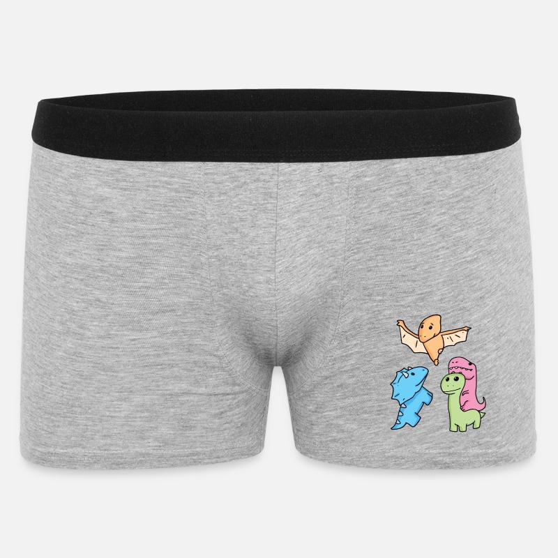 Dinosaure - Boxer Homme - gris chiné