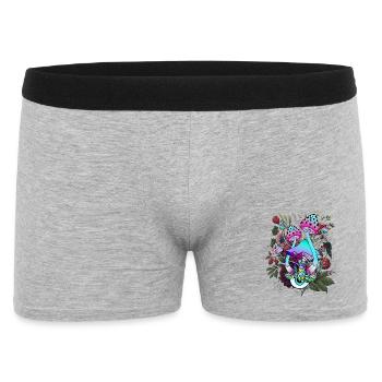 Psychedelic mushroom with eye and flowers - Men's Boxer Shorts - heather grey - Front