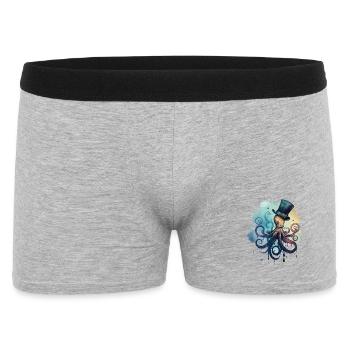 Octopus porte un grand chapeau haut de forme - Boxer Homme - gris chiné - Devant