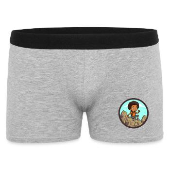 Afro Schwarz Kind Junge Mädchen Empowerment Mädche - Männer Boxer Shorts - Grau meliert - Vorne