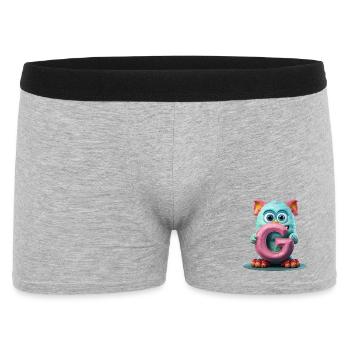 Pastel Monster with Enchanted G - Men's Boxer Shorts - heather grey - Front