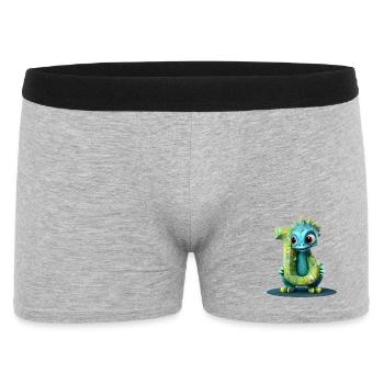 Blue Dragon with Letter J Alphabet - Men's Boxer Shorts - heather grey - Front
