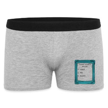 Trois règles simples - Boxer Homme - gris chiné - Devant