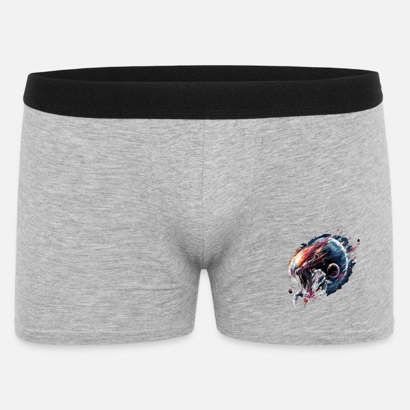 Alien Creature Planet Sci-Fi - Männer Boxer Shorts - Grau meliert