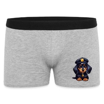Teckel policier - Boxer Homme - gris chiné - Devant
