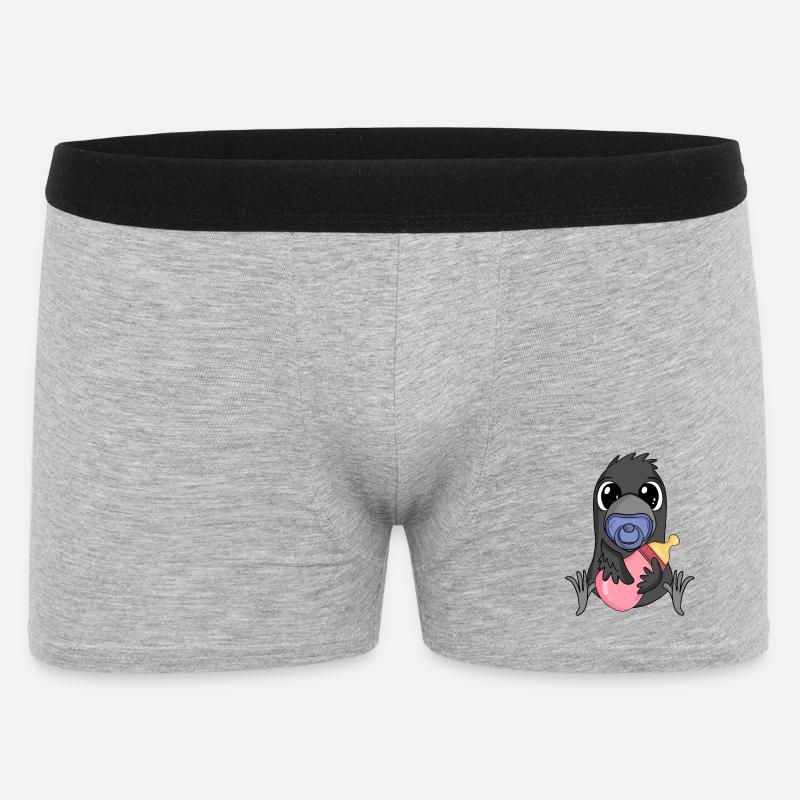 Bébé corbeau - Boxer Homme - gris chiné
