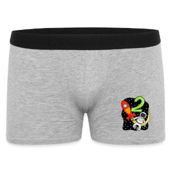 2 Anniversaire Garçon Astronaute - Boxer Homme - gris chiné - Devant