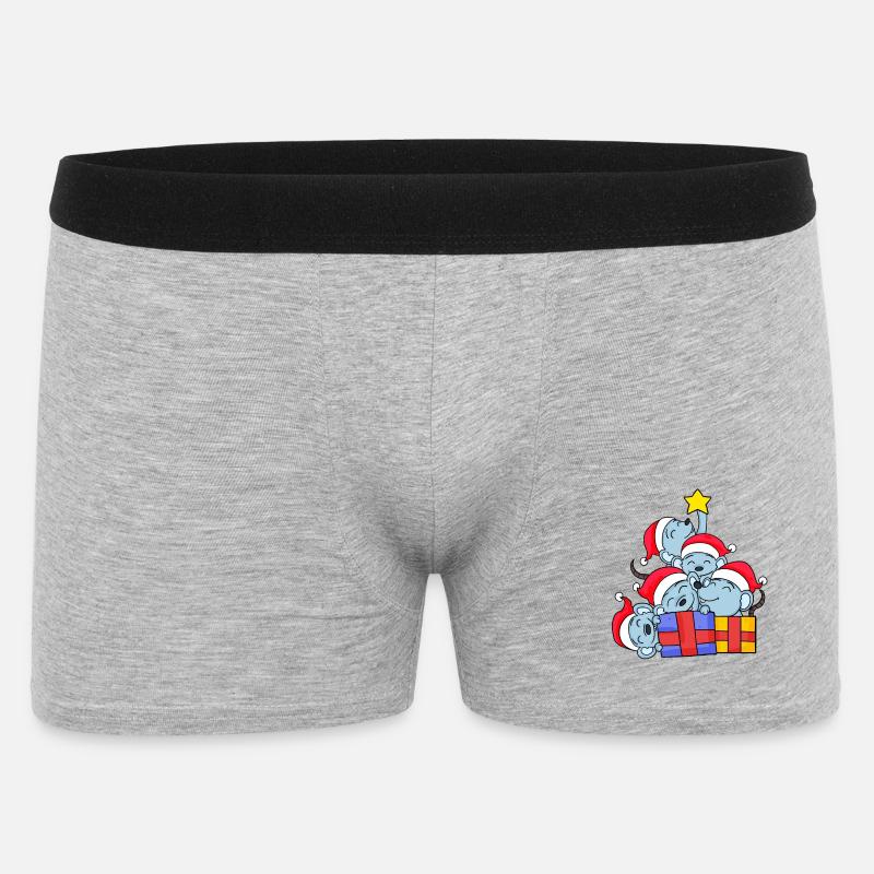 Mouse Tree Christmas Christmas Tree - Men's Boxer Shorts - heather grey
