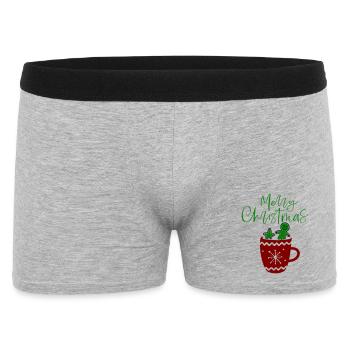 Joyeux Noël, Biscuits - Boxer Homme - gris chiné - Devant