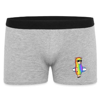 Alpaca Rainbow Christmas - Men's Boxer Shorts - heather grey - Front