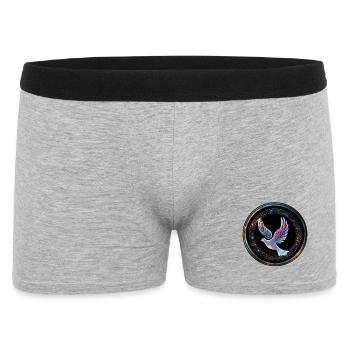 Galaxy Taube im Sternenring - Männer Boxer Shorts - Grau meliert - Vorne