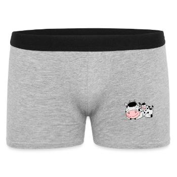 Cow Family - Cow with baby - Single parent - Men's Boxer Shorts - heather grey - Front
