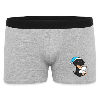 sleeping, tiredness, dog, dog breed, dachshund - Men's Boxer Shorts - heather grey - Front