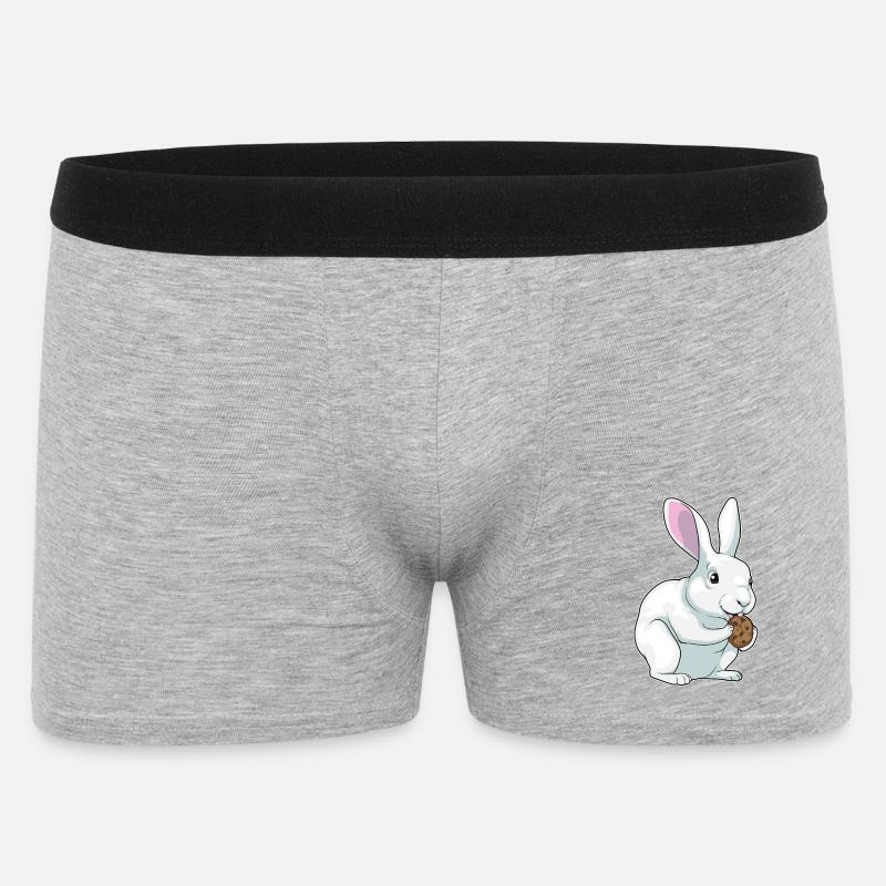 Biscuit lapin - Boxer Homme - gris chiné