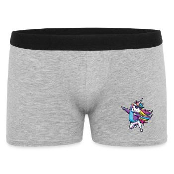 Regenbogen Einhorn Tänzerin Illustration - Männer Boxer Shorts - Grau meliert - Vorne