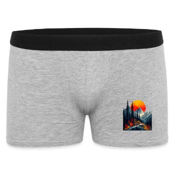 Mountain biking - Men's Boxer Shorts - heather grey - Front