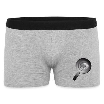 3D magnifying glass - Magnifier - Men's Boxer Shorts - heather grey - Front