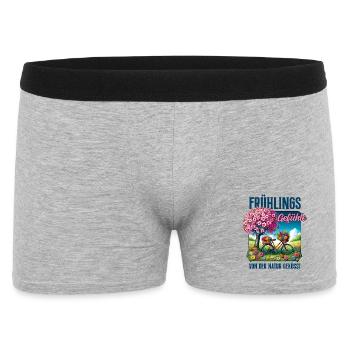 Frühling Gartenparty Outfit Natur Geschenk - Männer Boxer Shorts - Grau meliert - Vorne