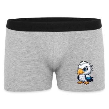 Cheeky Eagle Chick - Men's Boxer Shorts - heather grey - Front