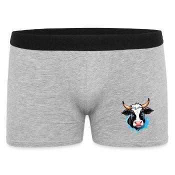 Vache dans le style bande dessinée - Boxer Homme - gris chiné - Devant