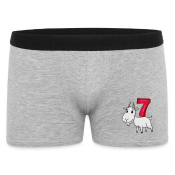 Motif 7e anniversaire Chèvre - Sept ans - Boxer Homme - gris chiné - Devant