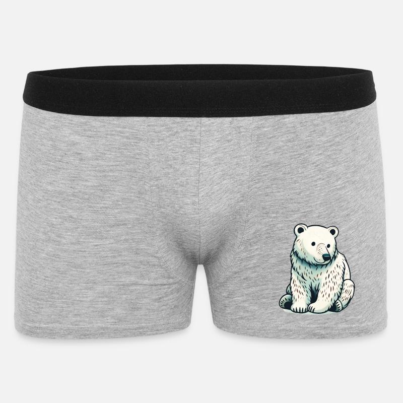 Eisbär - Männer Boxer Shorts - Grau meliert