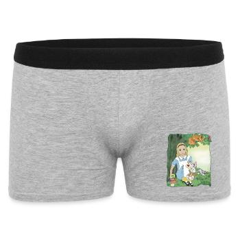 Down the Rabbit Hole Friends - Men's Boxer Shorts - heather grey - Front