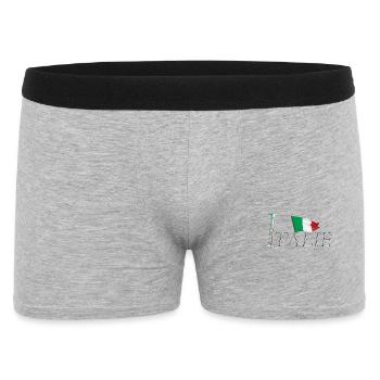 Élegant au Design Moderne avec le Drapeau Italien - Boxer Homme - gris chiné - Devant