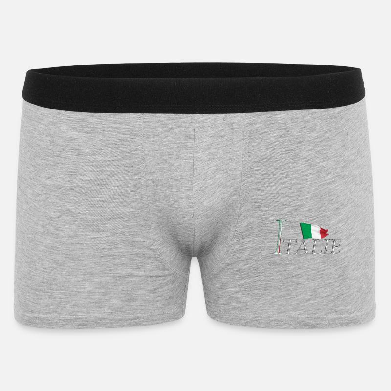 Élegant au Design Moderne avec le Drapeau Italien - Boxer Homme - gris chiné