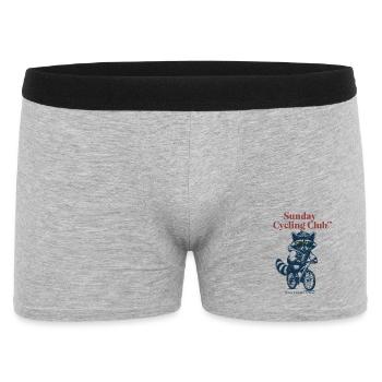 Sunday Cycling Club Waschbär - Männer Boxer Shorts - Grau meliert - Vorne