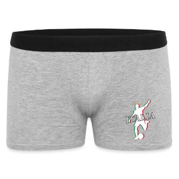 Italien Fußball - Männer Boxer Shorts - Grau meliert - Vorne