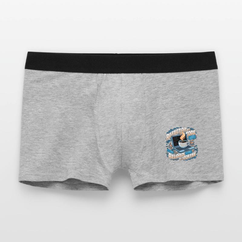 Programmers generate code from coffee Men's Boxer Shorts