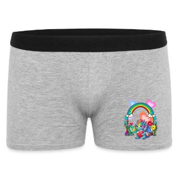 Arc en ciel Dragon Dragon Coeur Anniversaire Enfants - Boxer Homme - gris chiné - Devant