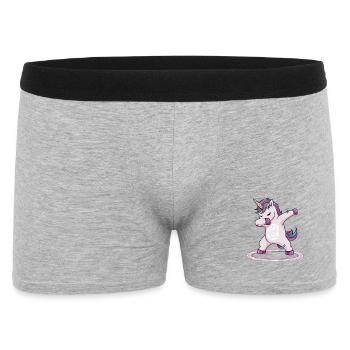 drôle dabbing danse licorne - Boxer Homme - gris chiné - Devant