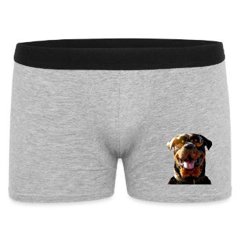 Les chiens Rottweiler aiment les fiers amateurs de rottweiler - Boxer Homme - gris chiné - Devant