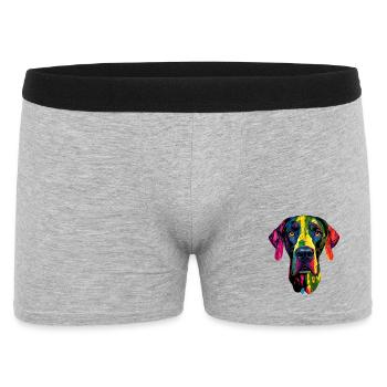 Great Dane Hatz Male Saupacker Great Dane - Men's Boxer Shorts - heather grey - Front