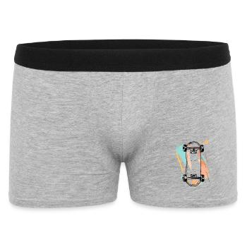 Skateboarding Streetart - Männer Boxer Shorts - Grau meliert - Vorne