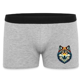 Loup - Boxer Homme - gris chiné - Devant
