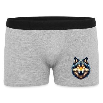 Wolf - Men's Boxer Shorts - heather grey - Front