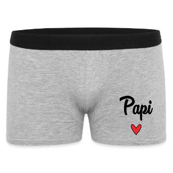 HAPPY FATHER'S DAY. DAD. FATHER'S DAY. FATHER. GOOD - Men's Boxer Shorts - heather grey - Front