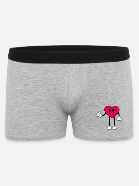Heart - Men's Boxer Shorts - heather grey