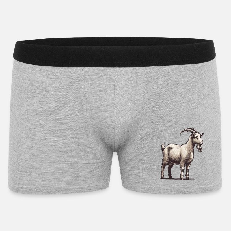 Ziege - Männer Boxer Shorts - Grau meliert