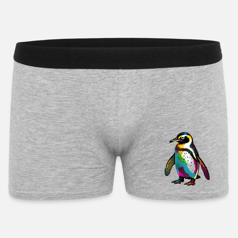Pinguin - Männer Boxer Shorts - Grau meliert
