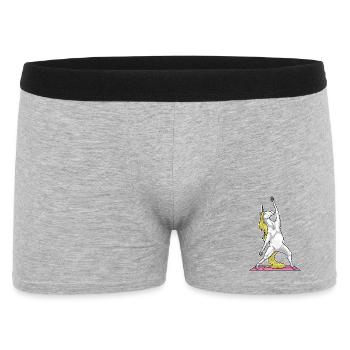 Unicorn Yoga Fitness Gymnastics - Men's Boxer Shorts - heather grey - Front