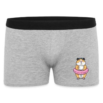 Hamster Schwimmen Schwimmring Sommer - Männer Boxer Shorts - Grau meliert - Vorne
